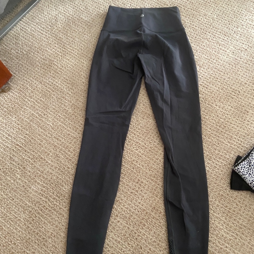 mesh grey lululemon leggings